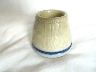 Antique Cobalt Blue Decorated Salt Glaze Stoneware Match Striker / Holder