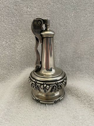 Vintage Silverplate Ronson Decanter Table Lighter