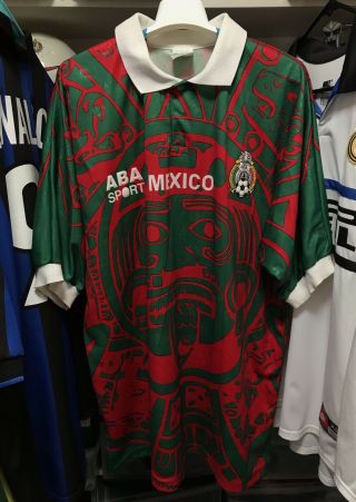 1997 1998 Aba Sport Mexico 3rd Jersey Xl Vintage Soccer Futbol Seleccion Chivas