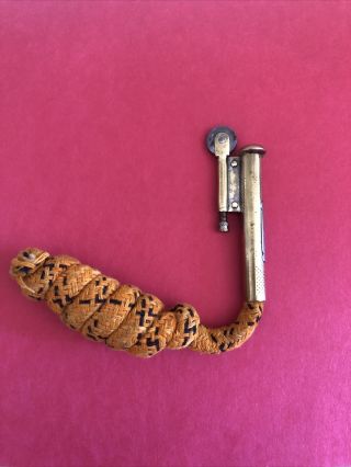 Antique French Rope Pocket Cigarette Lighter,  Circa 1913 Brass.