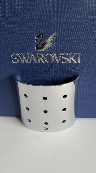 Swarovski Crystal 2002 - 2004 Silver Rhodium Mini Tulip Display Stand,  Box,  Logo 3