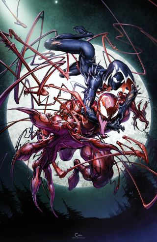Gwenom Vs Carnage 1 Clayton Crain Exclusive Virgin Variant Nm Spider - Man Venom