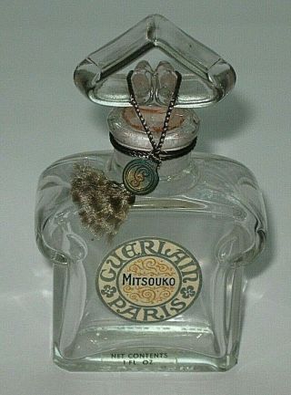 Vintage Guerlain Mitsouko Baccarat Style Perfume Bottle 1 Oz Factice - 4 " Height