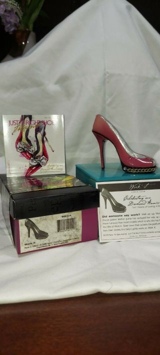 Just The Right Shoe " Work It " 2008 By (raine) Orig.  Packaging And Box.