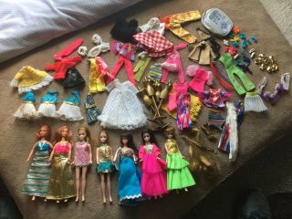 Vintage 1960s Topper Dawn Dolls And Accessories
