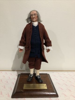 U.  S.  Historical Society Ben Franklin Living Image Doll Sculptor Raymond Lamb