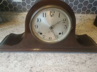 Antique Sessions Tambour Style Wood Case Mantel Clock Repair