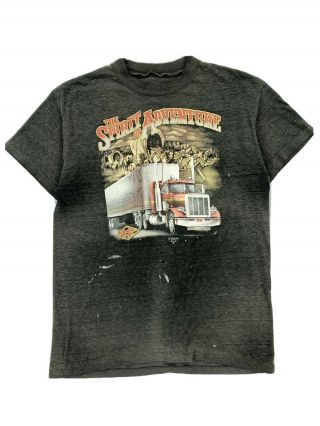 Vtg 1988 3d Emblem Spirit Of Adventure Tshirt M/l Harley Davidson Truckers Only
