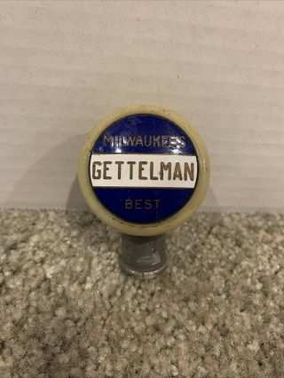 Vintage Gettelman Rathskeller Beer Ball Knob Tap Handle - 1940’s - Milwaukee,  Wi