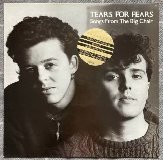 Tears For Fears Songs From The Big Chair Lp 1985 Mercury Vg/vg