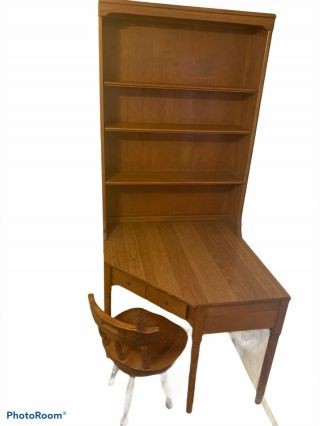 Vintage Ethan Allen Maple Corner Desk Hutch Furniture
