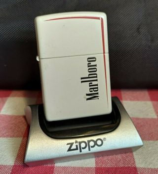 Zippo Marlboro White Matte Lighter - Czech Edt.  - 2017 -