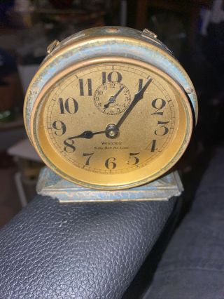 Vintage Westclox Big Ben De Luxe Wind Up Alarm Clock Art Deco Patn.  1927