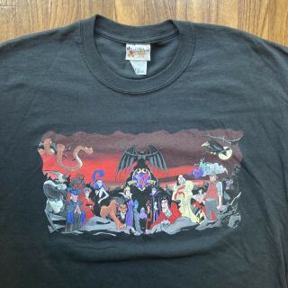 Vintage 90s Disney Villains T - shirt; Men’s Large; Aladdin Lion King Hook Cruella 3