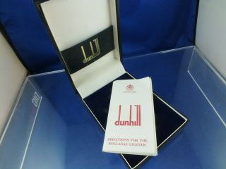 Dunhill Rollagas Rolalite Lighter Box,  Blue Hard Plastic.  Vintage Swiss