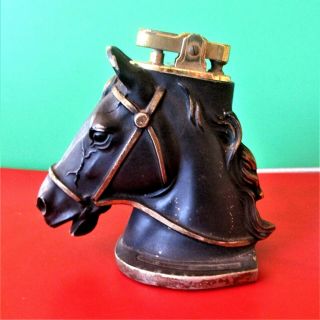 Vintage Horses Head Table Lighter.