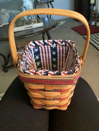 Longaberger 1995 All American Carry Along Basket Liner And Protector