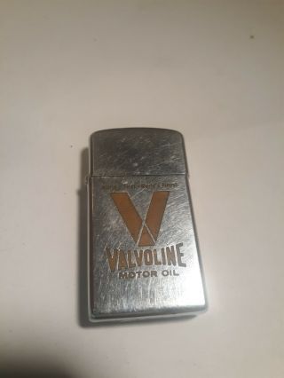 1964 Zippo Slim Lighter Valvoline Motor Oil