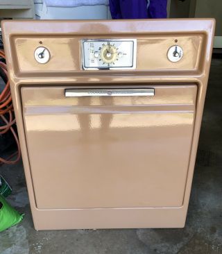 Vintage Ge Electric Wall Oven Brownish Pink Late 1950’s