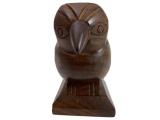 Vintage Matr Boomie Wood Carved Bird Eyeglass Holder