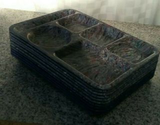 Vintage Speckled Texas Ware Lunch Room Trays Set Of 10