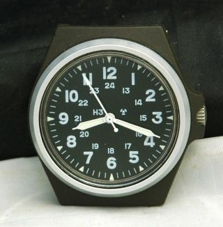 Stocker Yale Us Military Issued Sandy 184a Olive Watch H3 Mil - W - 46374d War Swiss
