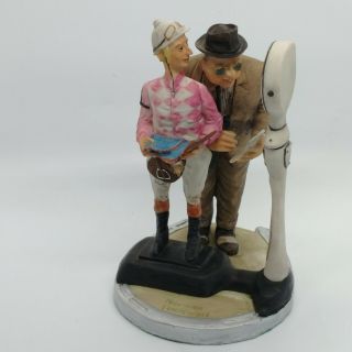 Norman Rockwell " The Weigh - In " Resin Figurine On Horseshoe Base