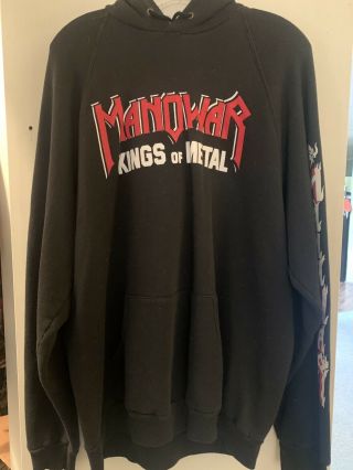 Vintage 80’s Manowar Kings Of Metal Hoodie Sweatshirt