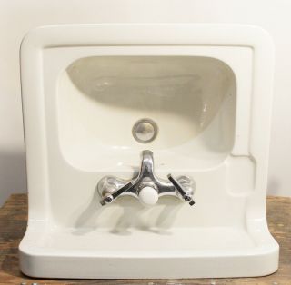 Vintage Crane Sink Small Porcelain Retro Design Unique Bathroom Lavatory