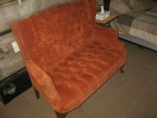Vintage Cloth Loveseat Couch