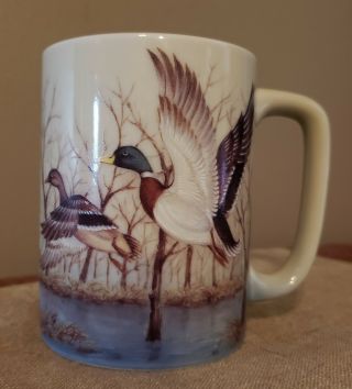 Vintage Otagiri Mallard Duck Coffee Cup Mug Water Wildlife