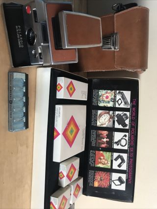 Vintage Polaroid Sx - 70 Land Camera And Accessory Kit