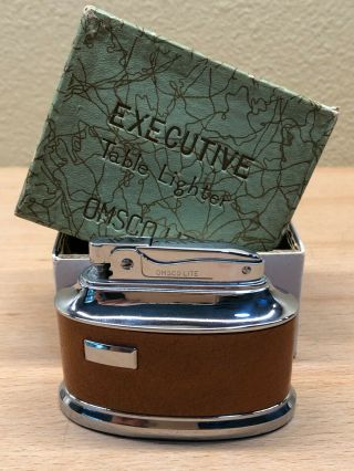 Vintage Omsco Executive Table Lighter With Box