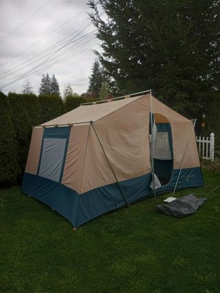 Vtg Coleman Holiday Tent Model COL - 1290 12×9 CABIN Tent VGC 2