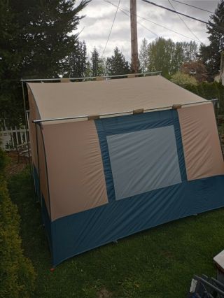 Vtg Coleman Holiday Tent Model COL - 1290 12×9 CABIN Tent VGC 3