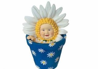 Anne Geddes Figurine Enesco Vtg 1998 Sunflower Baby Child Smile Brightens Day