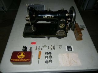 Vintage Adler Industrial Sewing Machine - Germany 1930 - Case