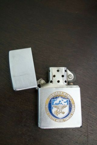 Zippo Vintage United States Naval Forces Europe Commander In Chief Lighter
