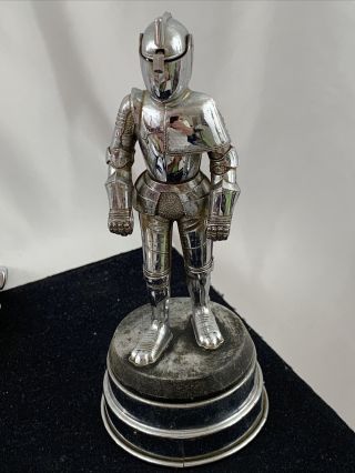 Vintage Well Made Figural Knight Table Lighter With A Music Box