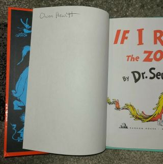 If the Zoo I Ran,  Blue Nose on Cover,  Name on Inner Cover Good Vintage 4