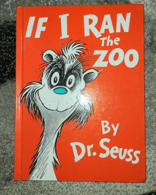 If the Zoo I Ran,  Blue Nose on Cover,  Name on Inner Cover Good Vintage 5