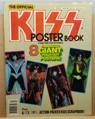 Vintage 1979 The Official Kiss Poster Book.  8 Giant Color & Black/ White Posters