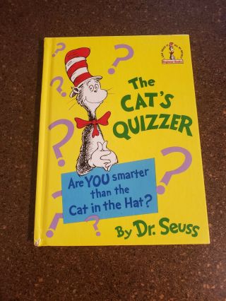 Vintage Dr.  Suess Book Cat In The Hat Quiz Hardcover Collectors Edition