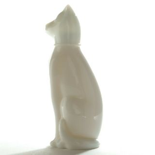 Vintage AVON Bottle White Ming Cat Early 1970s Contained Moonwind Cologne 3