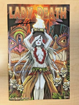 Lady Death Killers 1 Tiki Variant Cover By Jeneieve Broomall Signed Pulido /99