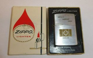Vintage Boxed Zippo Lighter Canada United Nations Emergency Force 1968