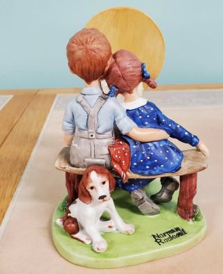 Vintage 1980 Danbury Norman Rockwell Porcelain Figurine " Young Love "