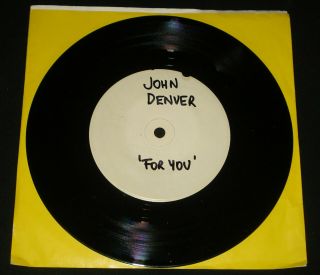John Denver White Label Tp Promo Aussie 45 - For You / Whispering Jesse