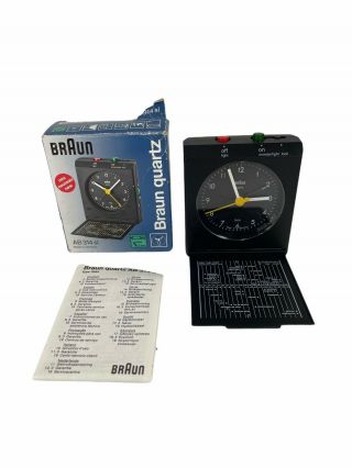 Braun Quartz Ab314sl 3864 Travel Alarm Clock Made In Germany Vintage