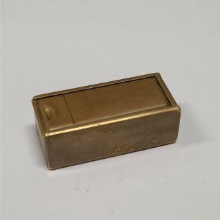 Vintage Volupte Brass Pill Box Snuff Usa Vol77